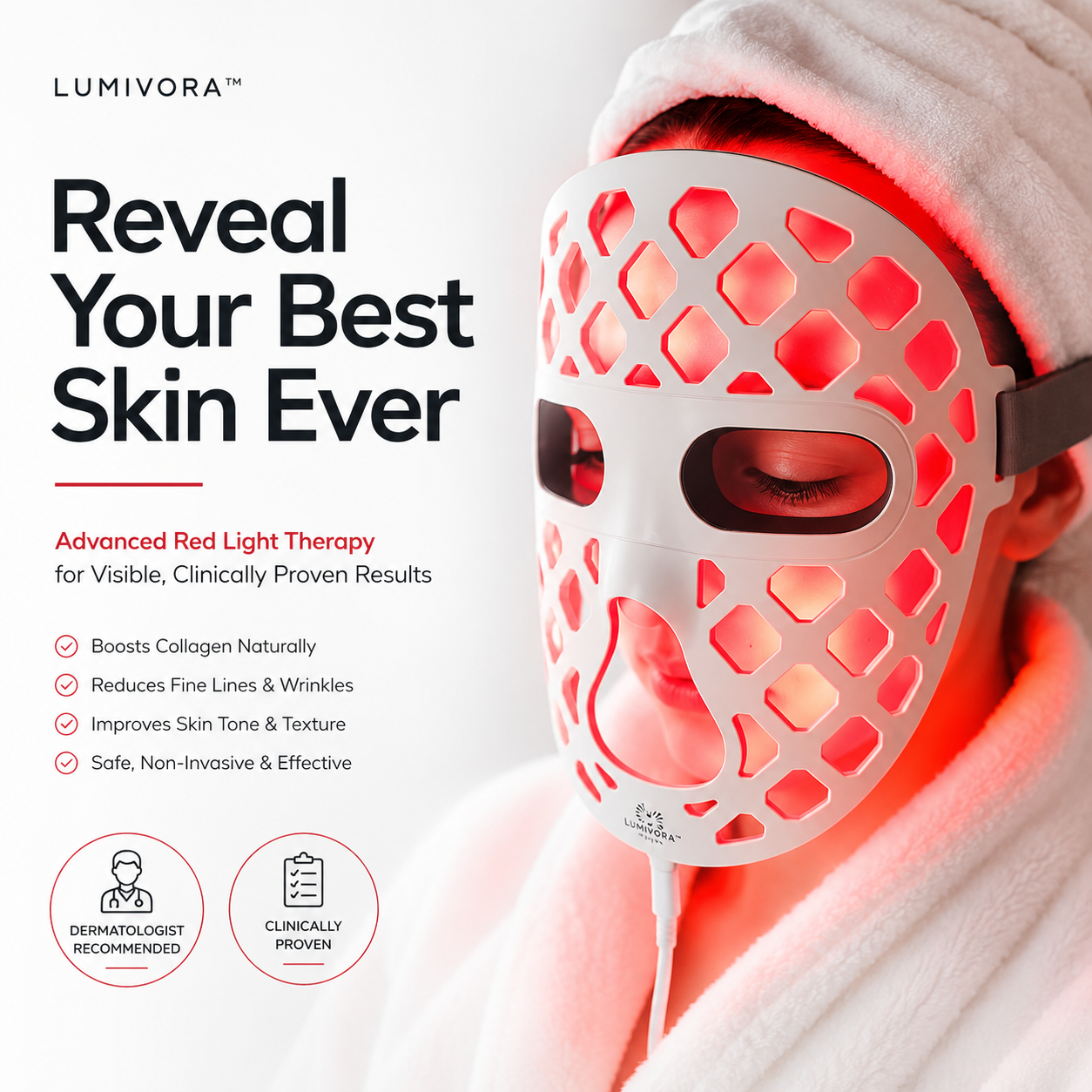 Lumivora™ Red Light Therapy Mask