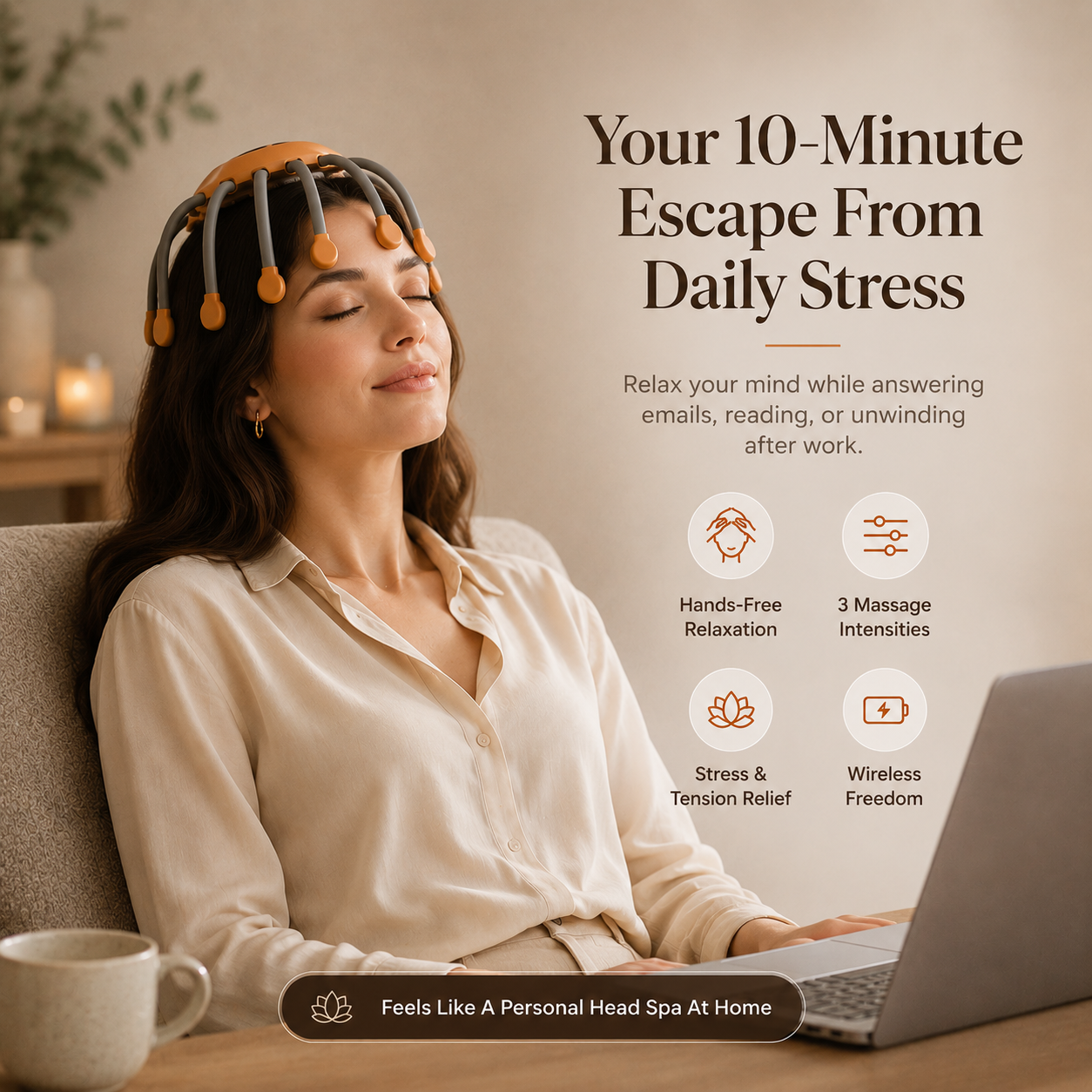 CrownSpa™ head massager
