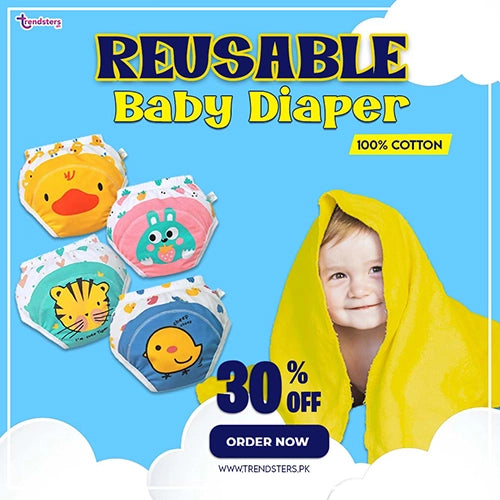 Trendsters.pk Kids Reusable Baby Diaper & Training Pants